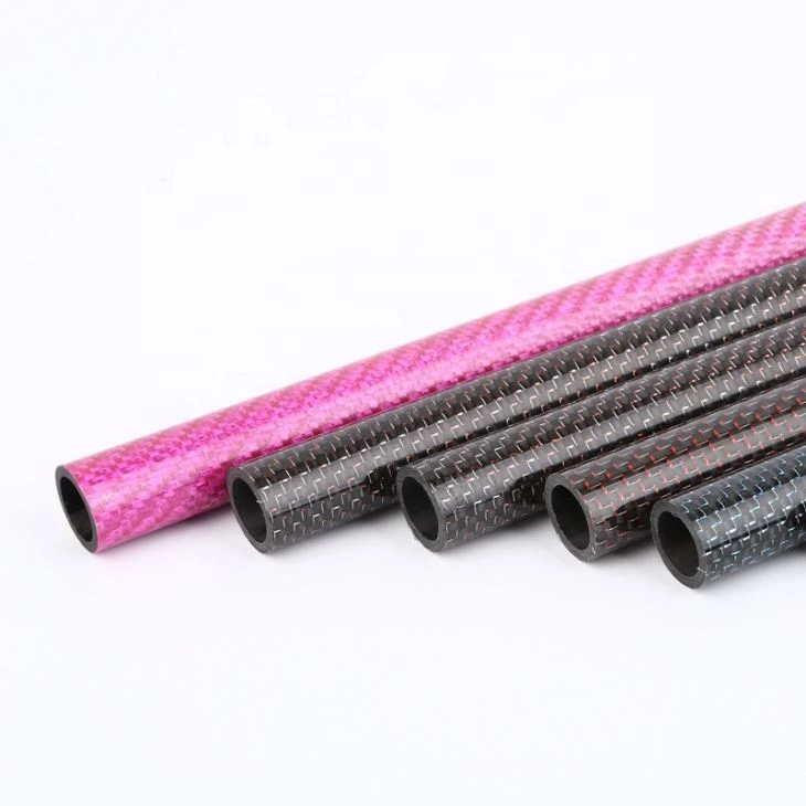 13mm*10mm*100mm 3k Color Carbon Fiber Tube For Paddle