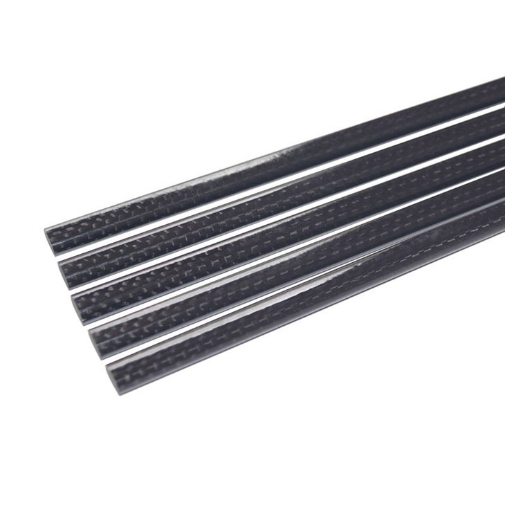 Black Plain Oval Carbon Fiber Rod  (2)